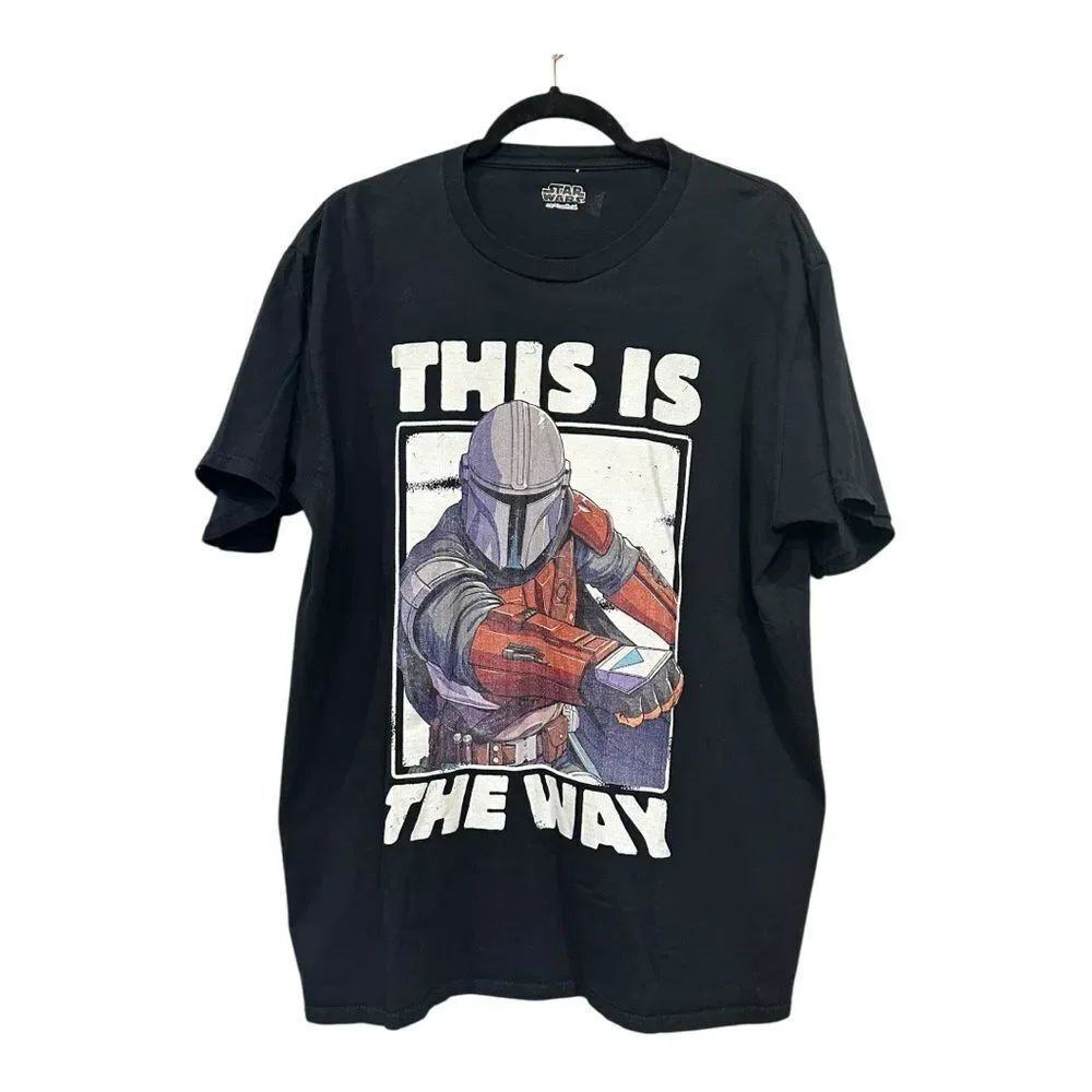Star Wars mandalorian Black Graphic T-Shirt